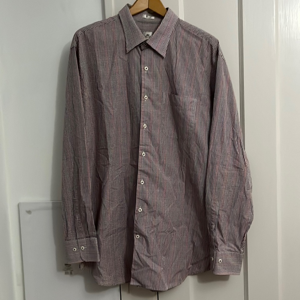 Peter Millar Gingham Button Down Collared Shirt C… - image 1